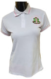 Buffalo Dallas Alpha Kappa Alpha Polo Shirt [Short Sleeve - White]