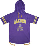 Big Boy Alcorn State Braves Ladies Hoodie Tee [Purple]