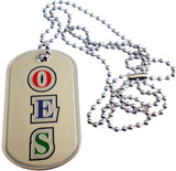 Eastern Star Epoxy Coated Dog Tag [Silver]