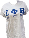 Buffalo Dallas Zeta Phi Beta Embroidered T-Shirt [Short Sleeve - White]