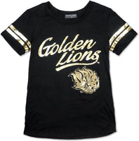 Big Boy Arkansas at Pine Bluff Golden Lions S2 Ladies Jersey Tee [Black]