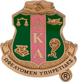 Alpha Kappa Alpha 3D Crest Lapel Pin [Gold]