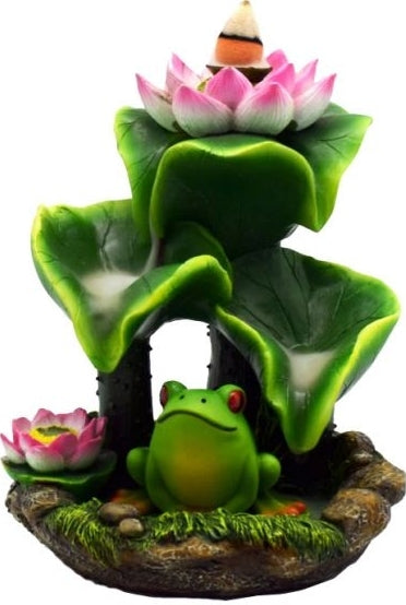 Lily Pad Frog Backflow Cone Burner [Green]