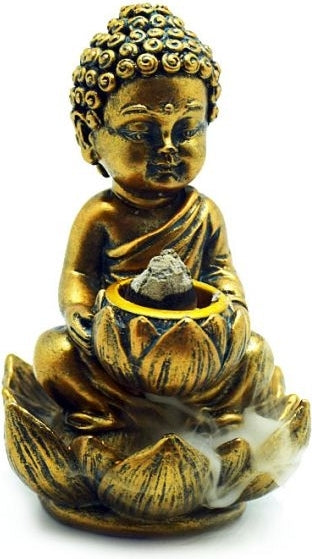 Mini Buddha Backflow Cone Burner [Gold]