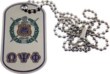 Omega Psi Phi Epoxy Coated Dog Tag [Silver]