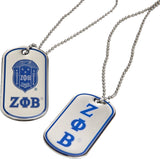 Zeta Phi Beta Epoxy Coated Dog Tag [Silver]