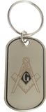 Mason Epoxy Coated Dog Tag Key Ring [Silver]