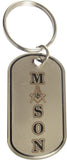 Mason Epoxy Coated Dog Tag Key Ring [Silver]