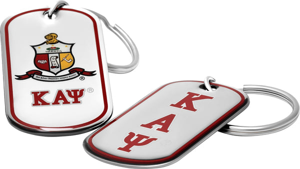 Kappa Alpha Psi Epoxy Coated Dog Tag Key Ring [Silver]