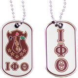 Iota Phi Theta Epoxy Coated Dog Tag [Silver]