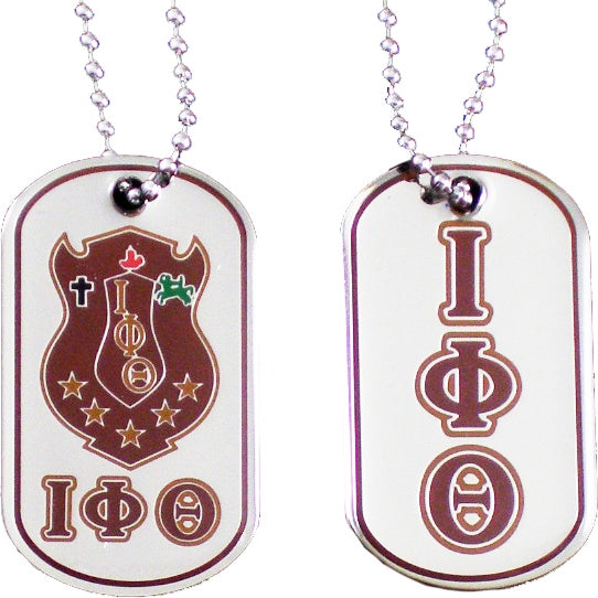 Iota Phi Theta Epoxy Coated Dog Tag [Silver]