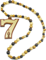 Iota Phi Theta Wood Color Bead Tiki Line #7 Medallion [Brown]