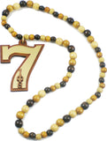 Iota Phi Theta Wood Color Bead Tiki Line #7 Medallion [Brown]