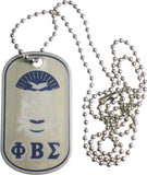 Phi Beta Sigma Epoxy Coated Dog Tag [Silver]