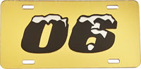 Alpha Phi Alpha Ice Cold 06 Mirror License Plate [Gold/Black]