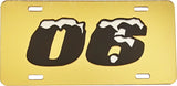 Alpha Phi Alpha Ice Cold 06 Mirror License Plate [Gold/Black]