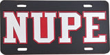 Kappa Alpha Psi Nupe Outline Mirror License Plate [Black/Silver/Red]