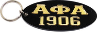 Alpha Phi Alpha 1906 Oval Key Chain [Black/Gold]