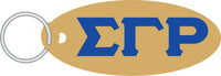 Sigma Gamma Rho Oval Key Chain [Gold/Blue]
