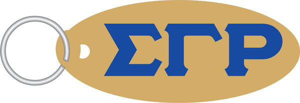 Sigma Gamma Rho Oval Key Chain [Gold/Blue]