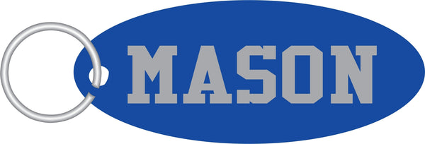 Mason Oval Key Chain [Blue/Silver]