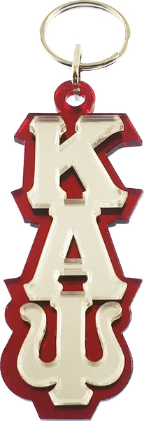 Kappa Alpha Psi Vertical Key Chain [Red/Silver]