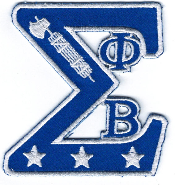 Phi Beta Sigma Swag Series Tackle Twill Iron-On Patch [Royal Blue]