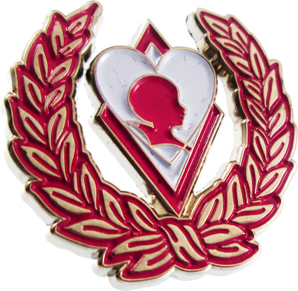 Kappa Alpha Psi Sweetheart Silhouette Wreath Lapel Pin [Silver]