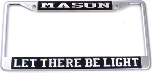 Mason Let There Be Light License Plate Frame [Silver Standard Frame - Black/Silver]