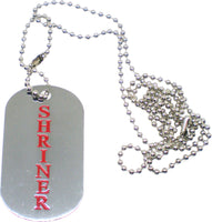 Shriner Double Sided Dog Tag [Silver]