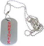 Shriner Double Sided Dog Tag [Silver]