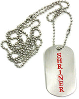 Shriner Double Sided Dog Tag [Silver]