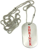 Shriner Double Sided Dog Tag [Silver]