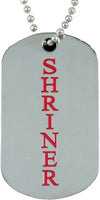 Shriner Double Sided Dog Tag [Silver]