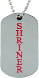 Shriner Double Sided Dog Tag [Silver]