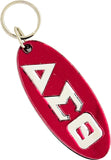 Delta Sigma Theta Oval Key Chain [Red/Silver]