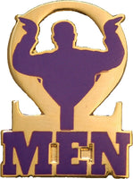 Omega Psi Phi Que Men Lapel Pin [Gold]