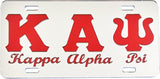 Kappa Alpha Psi Script Mirror License Plate [Silver/Red]