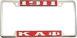 Kappa Alpha Psi 1911 Big Letter License Plate Frame [Decal Visible Frame - Red/Silver]