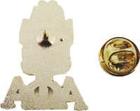 Alpha Phi Alpha 3D Shield Lapel Pin With Letters [Gold]