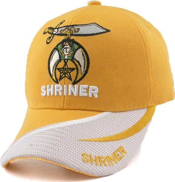 Shriner Sword Micro Mesh Bill Mens Cap [Gold]