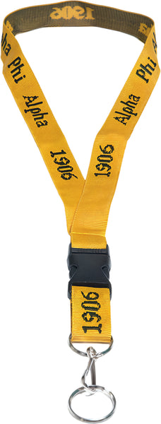 Alpha Phi Alpha Classic Woven Embroidered Lanyard [Old Gold]