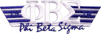 Phi Beta Sigma 2-Tone 3-N-1 Wing Design Iron-On Patch [White]