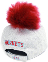 Big Boy Delaware State Hornets S148 Ladies Pom Pom Cap [Grey]
