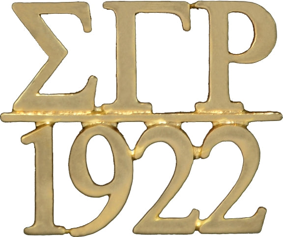 Sigma Gamma Rho 1922 Chapter Bar Lapel Pin [Gold]
