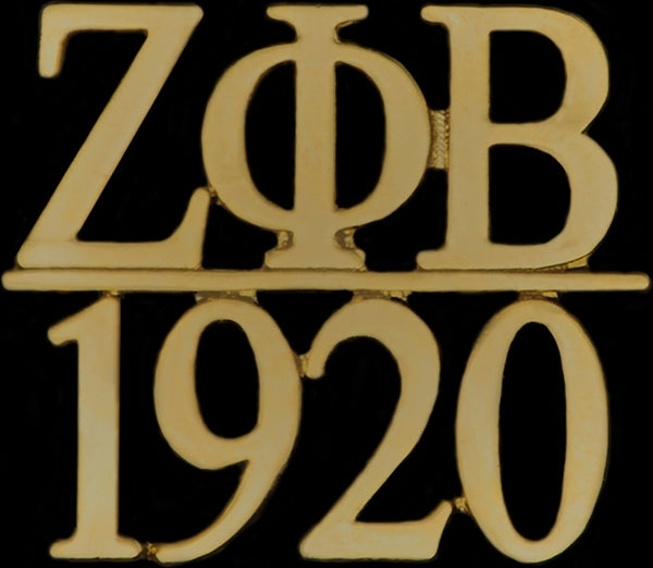 Zeta Phi Beta 1920 Chapter Bar Lapel Pin [Gold]