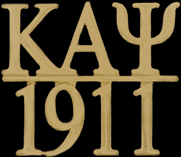 Kappa Alpha Psi 1911 Chapter Bar Lapel Pin [Gold]