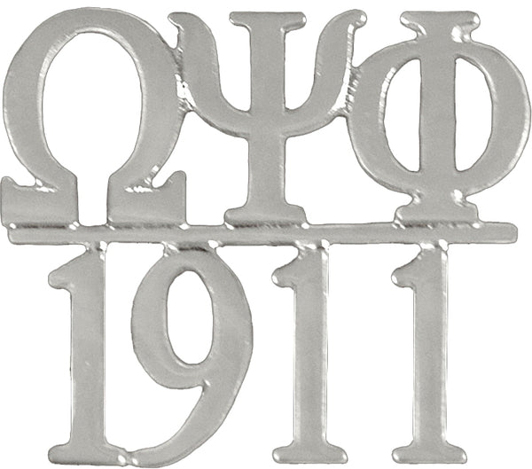 Omega Psi Phi 1911 Chapter Bar Lapel Pin [Silver]