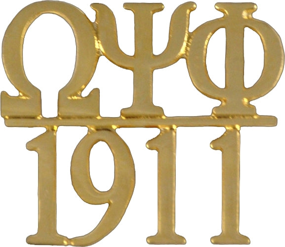 Omega Psi Phi 1911 Chapter Bar Lapel Pin [Gold]