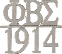 Phi Beta Sigma 1914 Chapter Bar Lapel Pin [Silver]